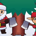 Wood Cutter Santa Idle